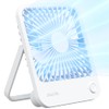 JISULIFE Desk Fan Battery Rechargeable, 4500mAh 180°Foldable Portable Personal Fan,