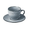 Broste Copenhagen 14533134 Nordic Sea Cup and Saucer, Stoneware, Blue