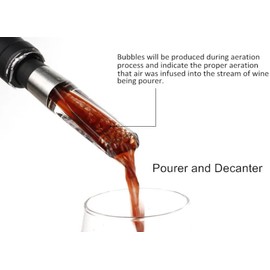 Hotool Wine Aerator and Decanter Spout, Aerates and Improves Flavor, Most Wine Bottles, Bouquet Enhancer, Gifts Idea