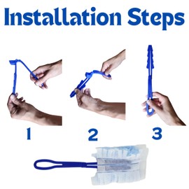 Duster Refill for Swiffer Duster Disposable Dusters Refills | Disposable Replacement Head | Duster Refills Removal Brush | Static Dust Removal Brush + 1 Handle for Cleaning | Static Dust (Pack of 30)