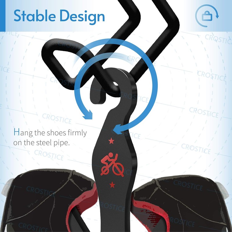 Shoes Hangers Compatible with Peloton Original Bike & Bike+, Matte