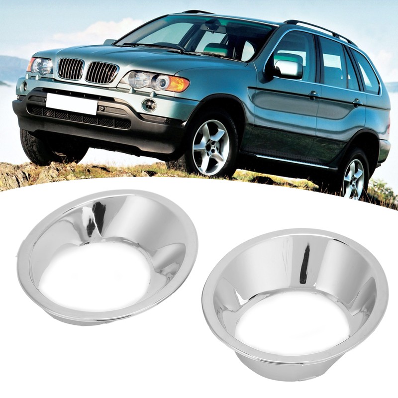 2pcs Car Front Fog Light Lamp Cover Trim Ring ABS