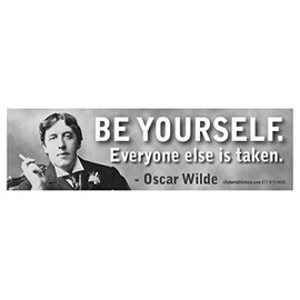 Be Yourself - Everyone Else is Taken Oscar Wilde Quote Large Car Bumper Sticker Decal 10.5-by-3 Inches