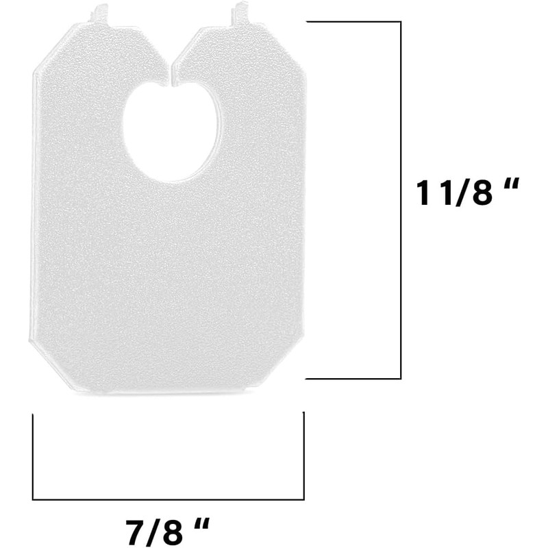 MT Products White Plastic Bread Clips 7/8" x 1 1/8"