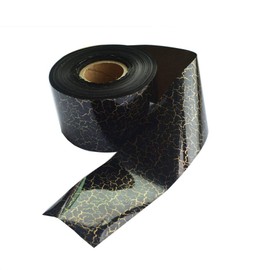 1 Roll Gold Black Base Marble Crackle Transfer Foil Full Wrap 4CM x 100M Japanese Style Nail Art Manicure DIY Decoration Accessories