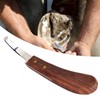 Steel Hoof Knife with Wooden Handle Pointed Cattle Livestock Hand
