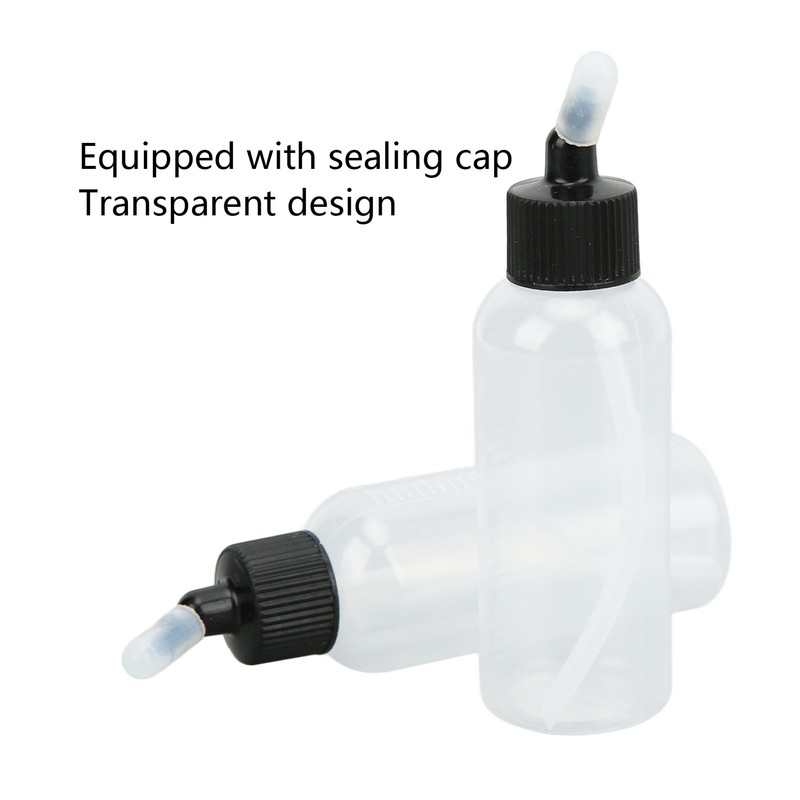 10Pcs Hair Oil Bottle 60ml Leakproof High Temperature Resistant Transparent