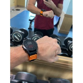 HEMSUT Nylon Sports Watch Band, 20mm Military Strap Compatible with Garmin Fenix 8 43mm /7S/7S Pro/6S/6S Pro/6S Sapphire/5S/5S Plus/5S Sapphire, Instinct 2S, Descent MK1S/2S, D2 Delta S, Approach S70-42mm