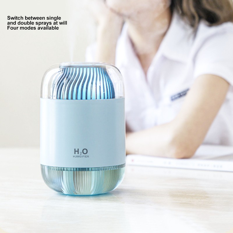 1000ml Air Humidifier Double Spray with Night Light USB Charging