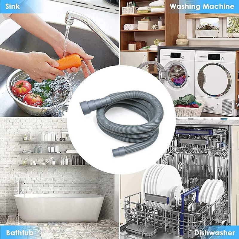 Elyfree Washing Machine Drain Hose, 6 Feet Universal Dishwasher Drain