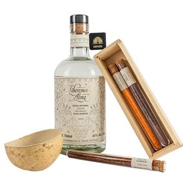Kit Mezcal Liberemos el Alma Espadín Joven 750 ml incluye: Sal Gusano, Sal Chapulin, Sal Jamaica y Jicara Mezcalera