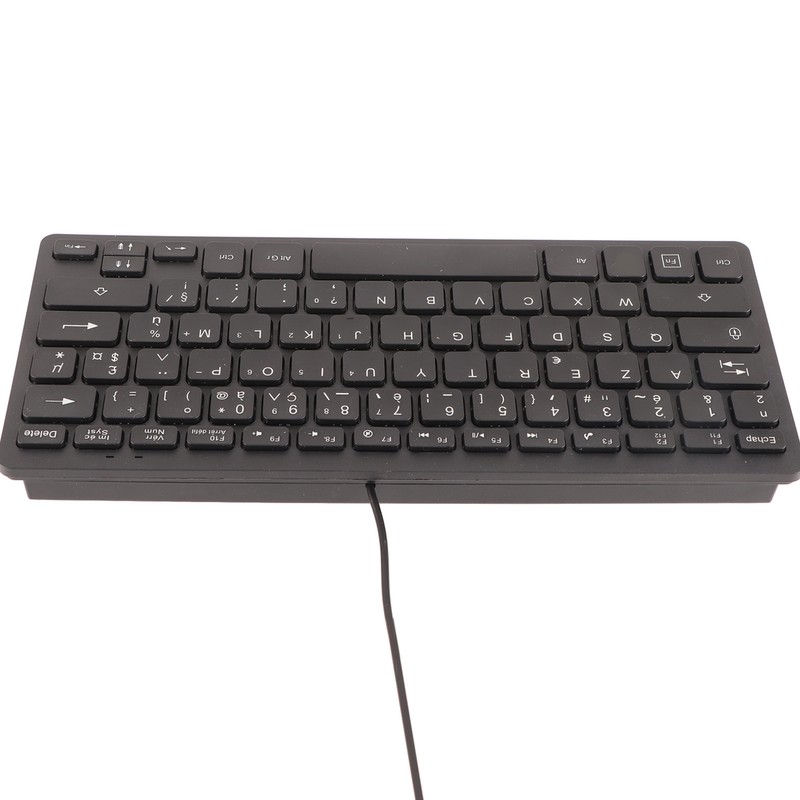 Computer Keyboards Ergonomic Design UltraThin Mini Durable Wired 78 Keys