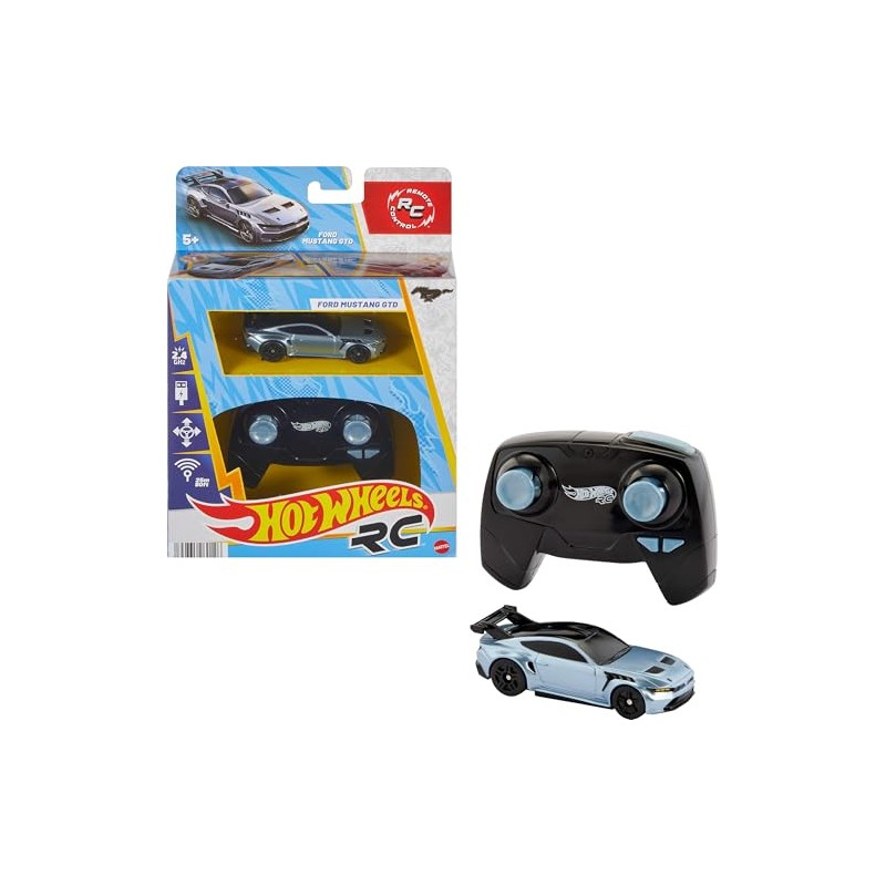 Hot Wheels RC Toy Car, Full-Function Remote-Control 1:64 Scale Ford
