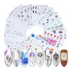 Stiker Uñas 40 Uds Mariposas, Geometría, Plumas, Plantas Etc