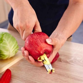 Lazmin112 Descorazonador de Manzanas de Acero Inoxidable, Descorazonador de Frutas Montado en la Pared, Herramienta para Tallar Frutas, Artilugios de Cocina Creativos