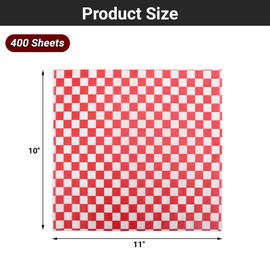 EUSOAR Sandwich Paper Wraps, 400 Sheets 11" x 10" Baking Parchment Wax Deli Paper, Classic Grease Resistant Burger Food Basket Liner Parchment Paper Sheets for Bread BBQ and Sandwiches Wrapping