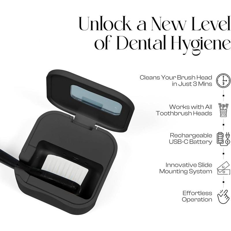 UV-C Sanitizer and Holder, Toothbrush Case - Manual/Electric Toothbrush Cover