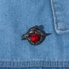 Red Gem Crow Brooch Costume Jewelry Accessories for Sylus Cosplay