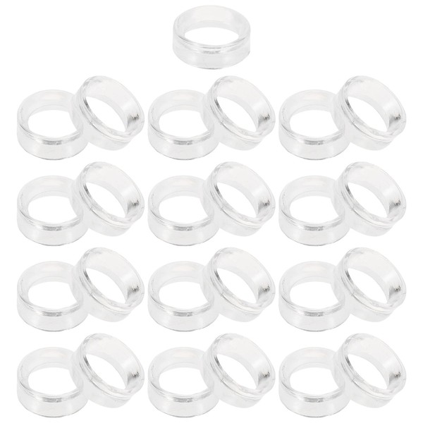 Artibetter 25Pcs Round Acrylic Stands Ring Display Stand Clear Spheres Ring Acrylic Display Holder for Golf Ball Marbles Collections