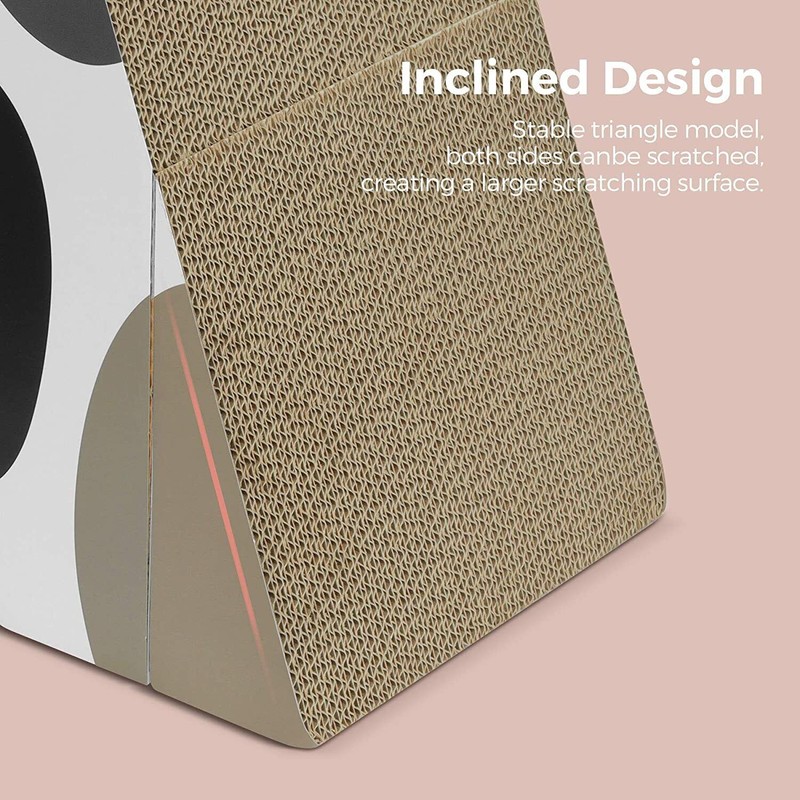 Pawfectpals Corrugated Foldable Cardboard Cat Scratching Pad, Triangle or Box