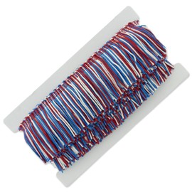 Trims by the Yard 2" Multicolor chainette Fringe Red/White/Blue (5 Yard Cut) Trim