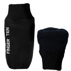 Golf Gloves, Both Hands, Men's, Women's, Cold Protection, Finger Opening Type, Cycling Gloves, Fleece Lined, Open Palm Type, Smartphone Compatible, Unisex, Winter Black, XL (Black, XL = 26)