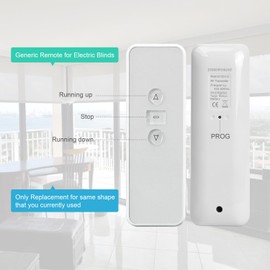 AC123-01D RF Transmitter，Blinds Remote Control，433Mhz Remote Control Work with Roller Shade，Blinds，Curtain，Motorized Awning