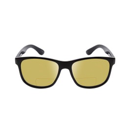 Calabria Noah Polarized BiFocal Reading Sunglasses +2.75 Gloss Black/Yellow Mens Womens Trendy Bi-Focal Sunnies Sun Readers