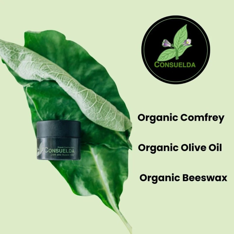 Consuelda Comfrey Salve, Hand Crafted, Organic, 2oz, 2 Ounce (Pack