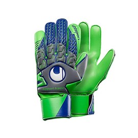 uhlsport Men's Tensiongreen Soft Sf Goalkeeper Gloves, Dark Grey/Fluo Green/Marin, Size 9