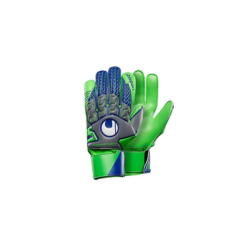 uhlsport Men's Tensiongreen Soft Sf Goalkeeper Gloves, Dark Grey/Fluo Green/Marin,