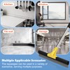 Large Heavy-Duty Floor Squeegee, 18” Rubber Blade Broom & 62”