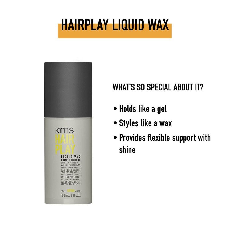 KMS HAIRPLAY Flexible Hold and Shine Liquid Wax Styler ,