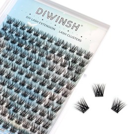 DIWINSH False Eyelashes Enhance Your Look with Natural-Looking 12 mm False Eyelashes - 144 Pieces Individual Fluffy Eyelash Extensions