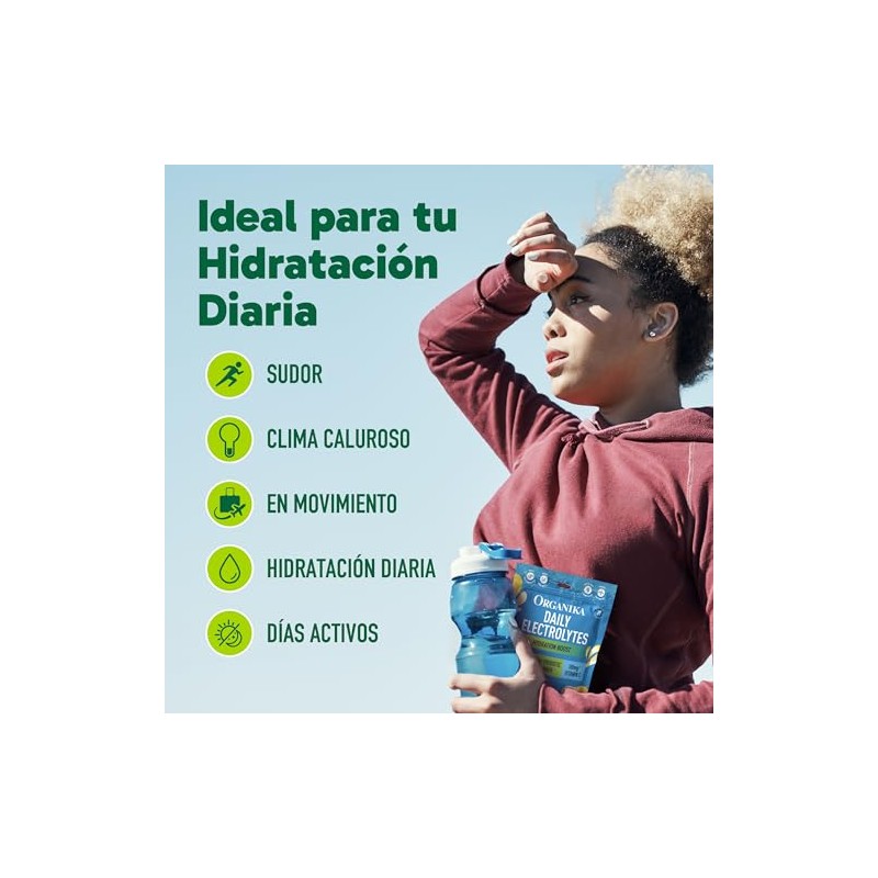 Organika Electrolitos en Polvo Sabor Limonada Clásica Sin Azúcar 20