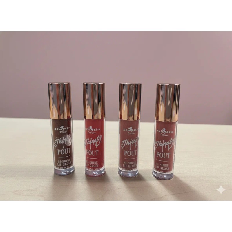 Set Brillo Labial Italia Deluxe Thirsty Pout Gloss 4 Pzas