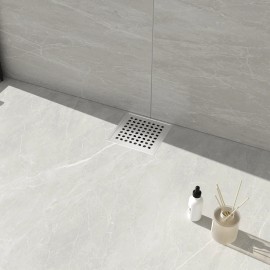 NEODRAIN 4x4 Inch Square Floor Drain Stainless Steel with ABS Base US Standard Supports DropshippingMaterial: Stainless Steel, Color: Silver