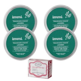 Immi Desodorante Lavanda 4 Piezas y 1 Jabón 50gr La Artesanal