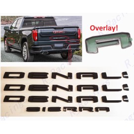 GMC OVERLAY 4PC Gloss Black DENALI Sierra Emblem 2019+ GMC Sierra 1500 2500hd 3500hd