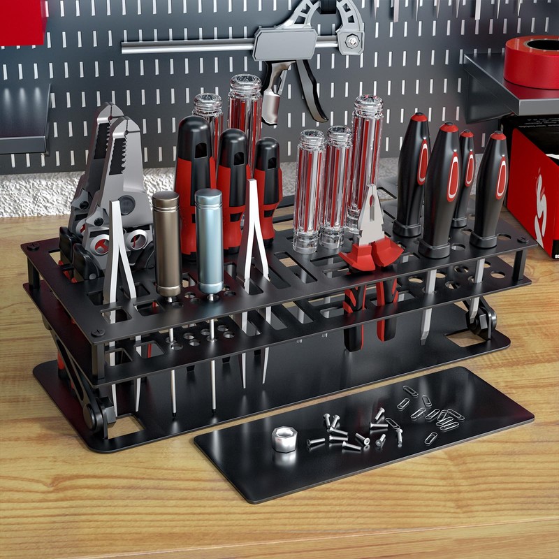 Vilaxing Screwdriver Organizer Holder Screwdriver Storage Rack for Desktop, Angle