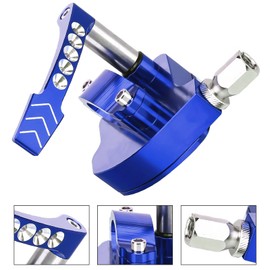 Piodelo 7/8 Universal Billet Thumb Throttle Lever Control Assembly CNC ATV Fit for YAMAHA Banshee Raptor 350 660 700 HD TRX 400EX 250R 450R Suzuki LTR450 250 500 LTZ400 250 500R Kawasaki - Blue