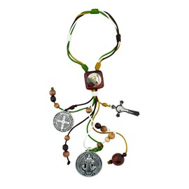 VILLAGE GIFT IMPORTERS 12" Saint Benedict Home Blessing Ornament | 3 Colors | Fits on Your Door Handle or Can Be Hung on Hook | Christian Home Goods (Black)