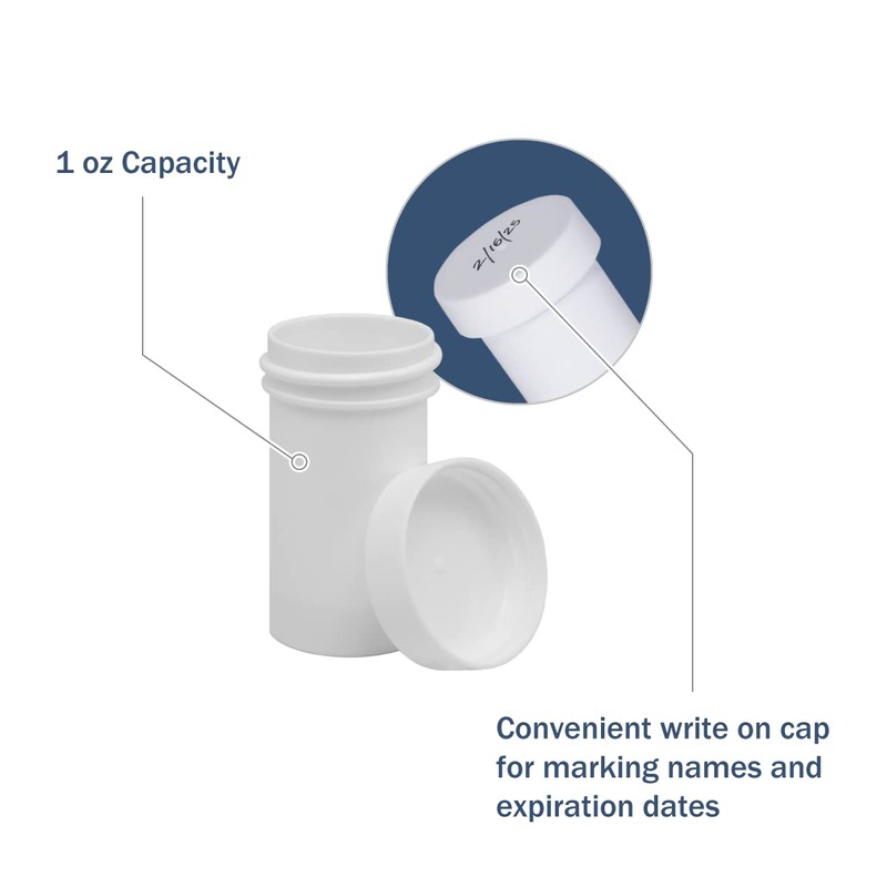 EZY DOSE Ointment Jar and Container, Screw on Cap, 1