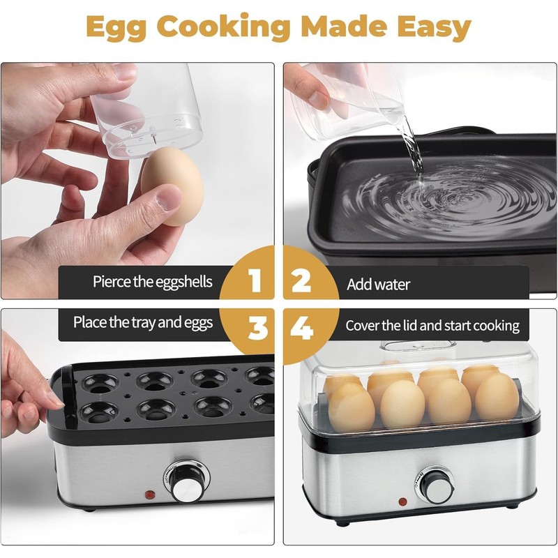 Electric Egg Cooker Rapid – 8 Egg Capacity for Hard
