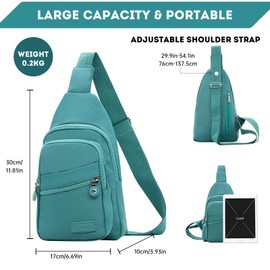 Long Keeper Sling Chest Bag - Crossbody Sling bag for Women Men Waterproof Shoulder Bag Daypack Small Backpack for Travel Hiking Running Sports