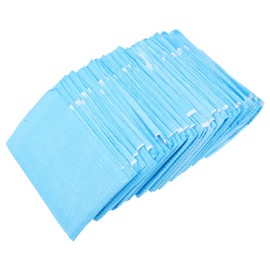 Beavorty 30Pcs Disposable Adult Bibs Eating Bibs Food Catcher Crumb Catcher Bibs Apron Clothing Protectors for Seniors Elderly Disabled Women Men Blue