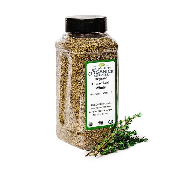 HQOExpress | Organic Thyme Leaf | 7 oz. Chef Jar