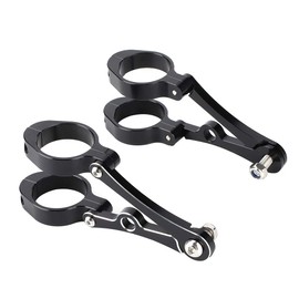 Headlight Mounting Bracket, 39-41mm Motorcycle Headlight Mount Bracket Adjustable Aluminum Alloy Turn Signal Fork Tube Clamp Kit for Motorcycle(black)