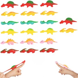 20Pcs Slingshot Dinosaur Finger Toys Bulk,Flying Dino Finger Sling Shot Toy Catapult Toys,Rubber Stretchy Dinosaurs Toys,Fun Gag Gift for Kids Adults Birthday Party Favors Christmas Stocking Stuffers