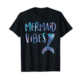 Mermaid Vibes Cute Funny Mermaid Tail Birthday Party T-Shirt